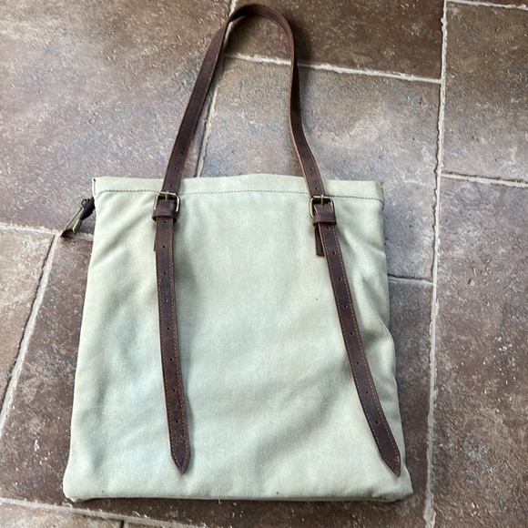 Jesslyn Blake Carter Leather and Canvas Tote - Picture 6 of 7